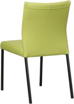 Felgroene leren moderne eetkamerstoel - poot vierkant zwart, Huis en Inrichting, Stoelen, Overige kleuren, Nieuw, Leer, Ophalen of Verzenden