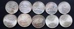 Italië. 500 Lire / 1000 Lire argento (10 monete) (Zonder