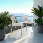 Tuinstoelen Alcudia, weerbestendig, stapelbaar - taupe, Set, Verzenden, Nieuw