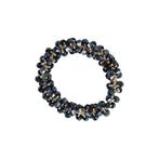 Haarelastiek Facet Kralen 5cm Donker Blauw, Verzenden, Nieuw