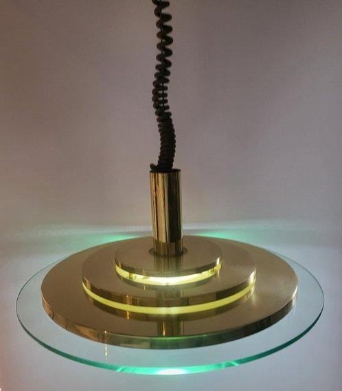 Lamp - Glas, Messing - lamp, Antiek en Kunst, Antiek | Meubels | Stoelen en Banken