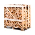 Halve pallet ovengedroogd gekloofd essen haardhout 25cm, Tuin en Terras, Haardhout, Minder dan 3 m³, Ophalen of Verzenden, Blokken