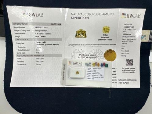 Zonder Minimumprijs - 1 pcs Diamant (Natuurlijk gekleurd) -, Sieraden, Tassen en Uiterlijk, Edelstenen