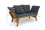 2dekans | Lifa Garden Tuinbank met Ligfunctie - Incl kussens, Tuin en Terras, Tuinsets en Loungesets, Ophalen of Verzenden, Zo goed als nieuw