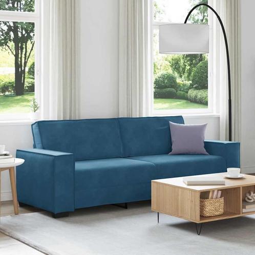 vidaXL Driezitsbank 180 cm fluweel blauw, Huis en Inrichting, Banken | Bankstellen, Nieuw, Stof, Driepersoons, Verzenden