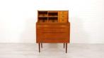 Vintage secretaire | Deens | Teak | Met spiegel, Ophalen of Verzenden, Nieuw