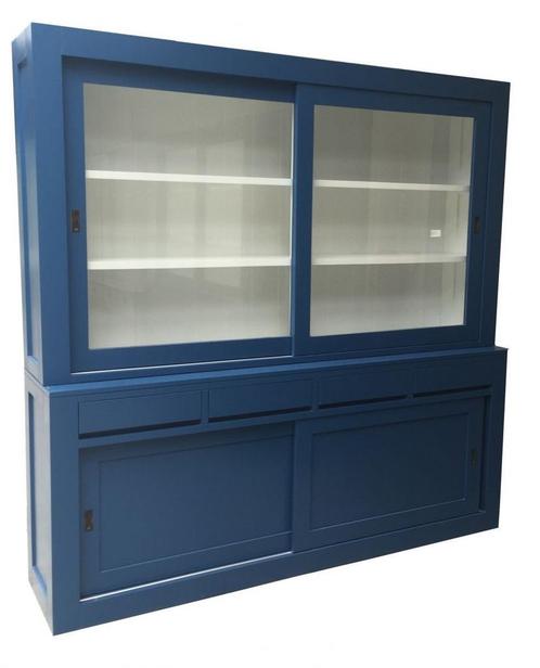 Buffetkast blauw Diemen 220cm, Huis en Inrichting, Kasten | Buffetkasten, Ophalen of Verzenden