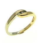 Bicolor gouden solitair ring met diamant 0,02 ct. | Jeunesse, Sieraden, Tassen en Uiterlijk, Goud, Gebruikt, Verzenden, Overige kleuren