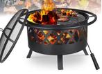 3-in-1 Vuurkom Ø81cm BBQ Grill Vonkbescherming Verwarmer, Tuin en Terras, Verzenden, Nieuw