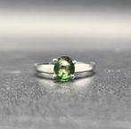 Ring - Indonesië Groene saffier zilveren ring (Zonder, Antiek en Kunst