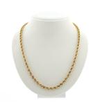 Gouden gedraaide schakel ketting | 53,5 cm (gouden ketting), Ophalen of Verzenden, Gebruikt, Overige kleuren, Goud