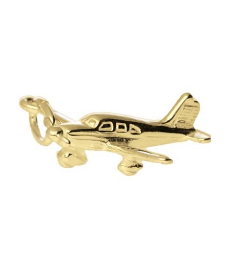 Gouden Vliegtuig ketting hanger, Sieraden, Tassen en Uiterlijk, Kettinghangers, Verzenden