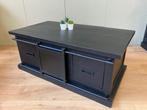 Box Salontafel Emma zwart, 2 lades, Overige houtsoorten, 100 tot 150 cm, Nieuw, Rechthoekig