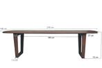 Cortez 270 cm-31487, Huis en Inrichting, Tafels | Eettafels, Ophalen of Verzenden, Nieuw