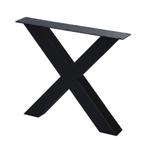 Zwarte stalen X tafelpoot 72 cm (koker - GRATIS VERZENDING