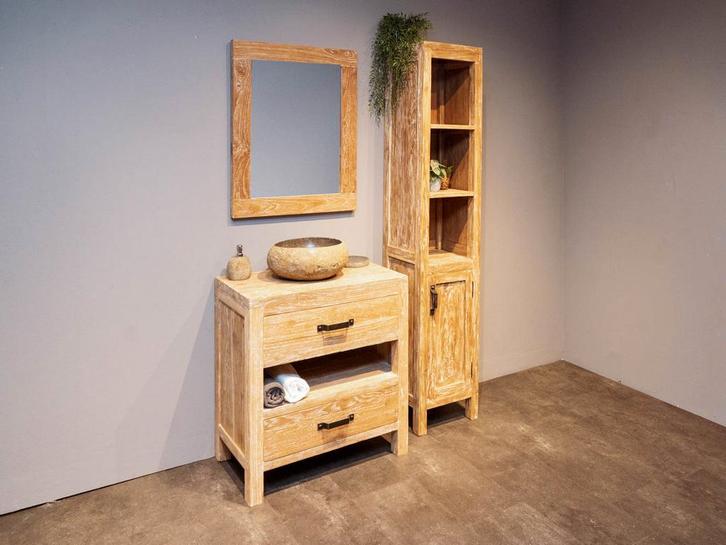 Compleet badkamermeubel set - teakhout - Aanbieding!, Huis en Inrichting, Badkamer | Complete badkamers, Nieuw, Ophalen of Verzenden