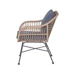 Showroommodel Margriet dining tuinstoel zwart - natural (, Tuin en Terras, Ophalen of Verzenden, Nieuw