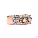 Ring - 14 karaat Roségoud - 0.85ct. tw. Diamant (Natuurlijk), Nieuw