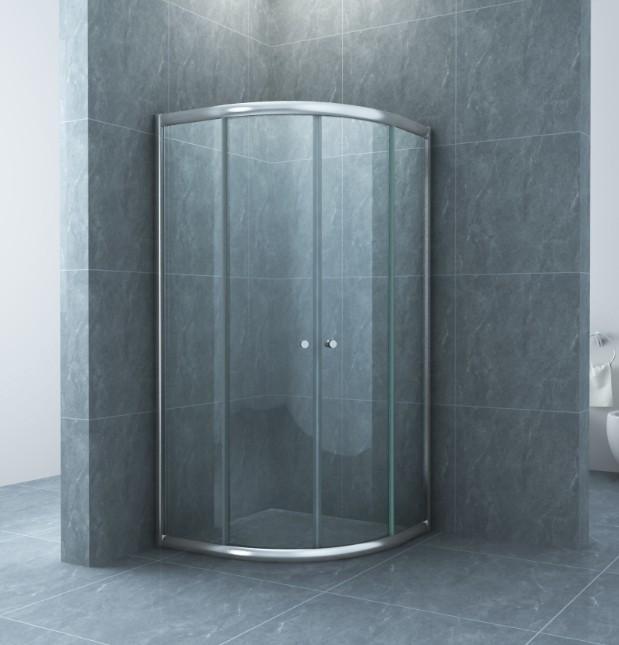 kwartronde cabine met twee schuifdeuren 90 x 90 x 190 cm x 5, Doe-het-zelf en Verbouw, Sanitair, Bad, Nieuw, Chroom, Ophalen of Verzenden