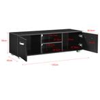 Tv meubel Laugar met planken 120x40x38 cm zwart, Huis en Inrichting, Kasten | Televisiemeubels, Verzenden, Nieuw