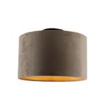 Taupe met gouden plafondlamp Krista, 30cm, Huis en Inrichting, Lampen | Plafondlampen, Ophalen of Verzenden, Nieuw, Stof, Modern