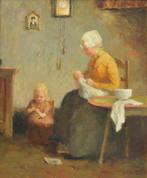 G.J. Sijthoff (1867-1949) - Een oud-Hollands interieur met, Antiek en Kunst, Kunst | Schilderijen | Klassiek
