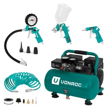 PRO Stille Compressor 57,5dB  - 6 L | Incl. 4-delige beschikbaar voor biedingen
