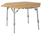 Defa 6-hoekige bamboe tafel - 120 x 104 cm, Caravans en Kamperen, Kampeeraccessoires, Nieuw