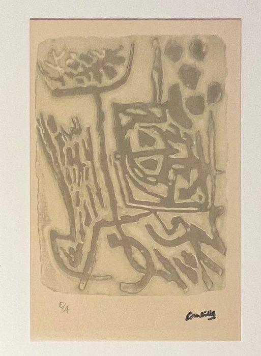 Corneille (1922-2010) - Gravure en relief Signes dans la, Antiek en Kunst, Antiek | Overige Antiek