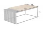 Massief houten salontafel ARCHITECTURE 100cm geolied eiken, Huis en Inrichting, Tafels | Salontafels, Ophalen of Verzenden, Nieuw