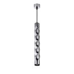 Moderne hanglamp met krul | 30 cm | Zilver | GU10 fitting, Huis en Inrichting, 50 tot 75 cm, Nieuw, Ophalen of Verzenden, Metaal