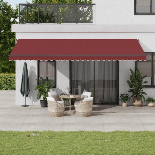vidaXL Luifel handmatig uittrekbaar met LEDs 600x350 cm, Tuin en Terras, Zonneschermen, Nieuw, Verzenden
