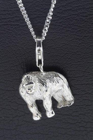 Zilveren Gorilla hanger en/of bedel, Sieraden, Tassen en Uiterlijk, Bedels, Verzenden