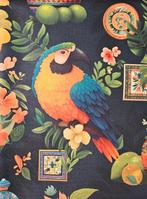 Exclusieve Boheemse stof met papegaaien - artistiek ontwerp, Antiek en Kunst, Antiek | Kleden en Textiel
