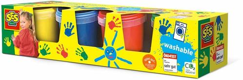 SES Vingerverf 4 kleuren x145ml (Basis knutselmateriaal), Kinderen en Baby's, Speelgoed | Educatief en Creatief, Knutselen, Nieuw