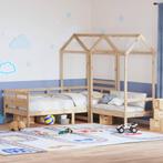 vidaXL Kinderbed met huisje en bankje massief grenenhout, Eenpersoons, Bruin, Verzenden, Nieuw