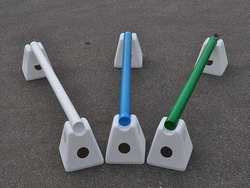 Set 6 Cavaletti Pionnen, 3 Kunststof Springbalken, 1,75, Dieren en Toebehoren, Paarden en Pony's | Overige Paardenspullen, Springen