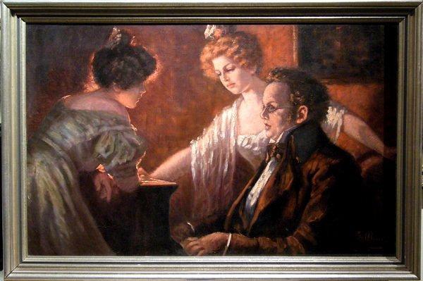 Fritzi Ulreich (Listed, activ 1900-1920) - Composer Franz, Antiek en Kunst, Kunst | Schilderijen | Klassiek