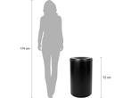 V-part - Vlamdovende papierbak 110 ltr - Steel - zwart, Huis en Inrichting, Woonaccessoires | Prullenbakken, Verzenden, Zo goed als nieuw