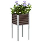 vidaXL Plantenbak 45x45x88 cm staal bruin, Tuin en Terras, Bloembakken en Plantenbakken, Verzenden, Nieuw, Metaal