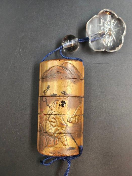 Inro, ojime Edo-periode - Hout, lak, goud, zwart - Japan -, Antiek en Kunst, Antiek | Overige Antiek