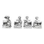 Set van 4 engelen - jaargetijden op krul - steen - 81 cm, Ophalen of Verzenden, Nieuw