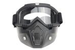 Black goggle mask - helder glas | helm masker, Motoren, Verzenden, Nieuw met kaartje