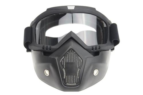 Black goggle mask - helder glas | helm masker, Motoren, Kleding | Motorkleding, Nieuw met kaartje, Verzenden