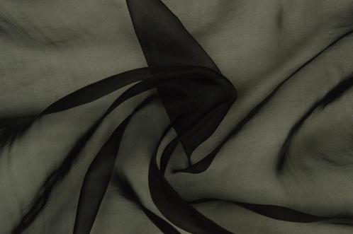 15 meter organza stof - Zwart - 150cm breed, Hobby en Vrije tijd, Stoffen en Lappen, 120 cm of meer, 200 cm of meer, Zwart, Nieuw