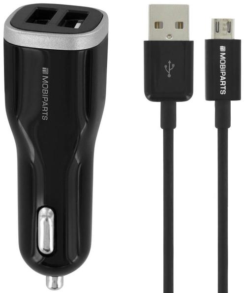 Mobiparts USB-A autolader met 2 poorten en losse, Telecommunicatie, Mobiele telefoons | Telefoon-opladers, Ophalen of Verzenden