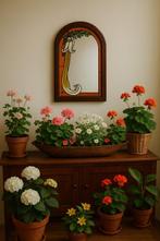 Wandspiegel - Glas, Hout - Spiegel met gekleurd glas-effect