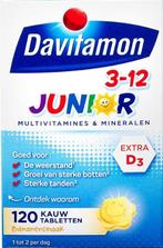 Davitamon Junior 3+ kauwtabletten banaan - 120 kauwtabletten, Nieuw, Verzenden