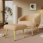 Relaxfauteuil Sherpa – Luxe Stoel met Voetenbank en Gouden P, Huis en Inrichting, Stoelen, Verzenden, Nieuw