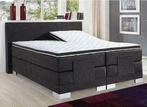 Elektrische Boxspring President 90 x 210 Nevada Black, Nieuw, 90 cm, 210 cm, Eenpersoons